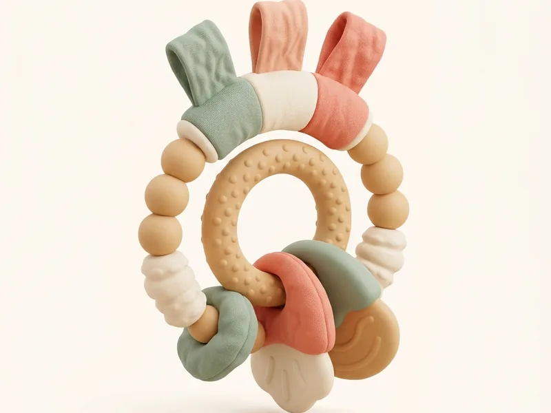 Sensory & Teething Toys — High-contrast, crinkly, chewable